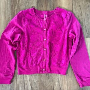 The Children's Place Pink Button Up Long Sleeve Tee